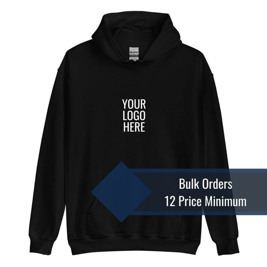 Bulk Custom Pullover Hoodie Printing Minimum 12 Pieces Production Deposit